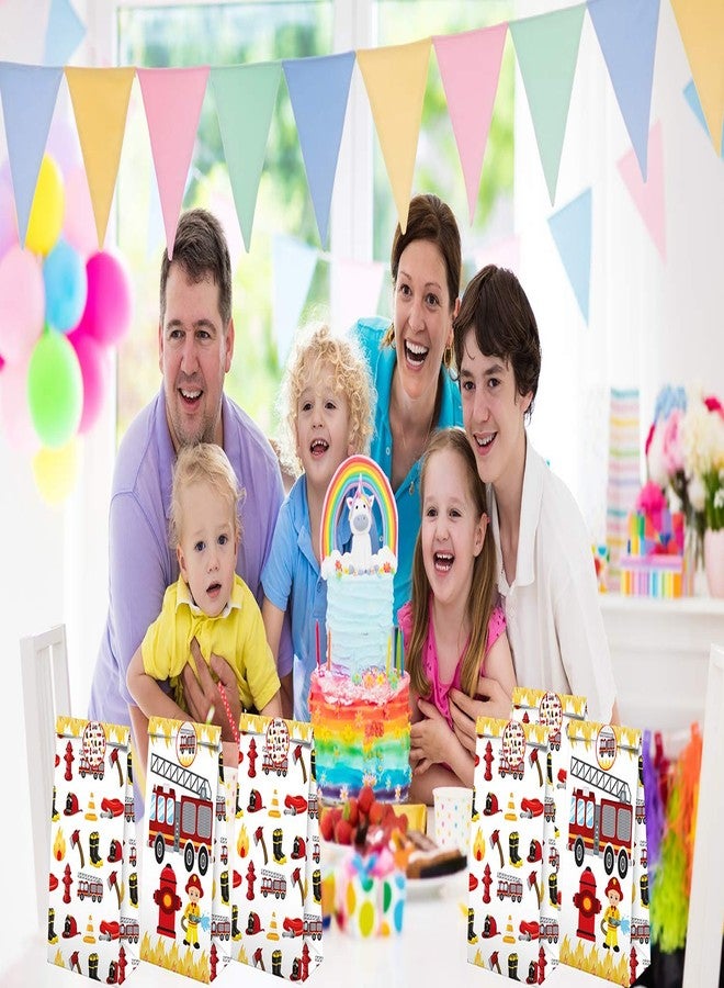 BonBeeDesign أكياس حلوى مزينة بملصقات لحفلات رجال الإطفاء من BonBeeDesign - أكياس هدايا مميزة لحفلات رجال الإطفاء - لوازم حفلات أعياد الميلاد بطابع رجال الإطفاء - Image 5